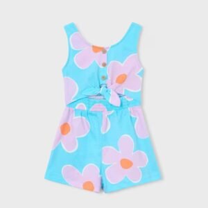 mono punto corto estampado flores mini niña Mayoral