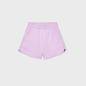 pantalón corto punto básico lila chica Mayoral
