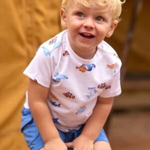 set camisetas manga corta peces bebe niño Mayoral