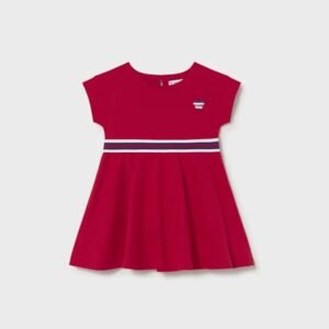 vestido rojo contrastes bebé niña Mayoral