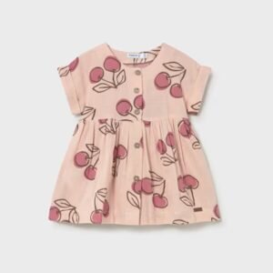 vestido estampado cerezas rosa bebé niña Mayoral