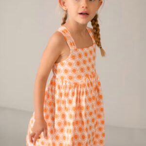 vestido estampado naranja mini niña Mayoral