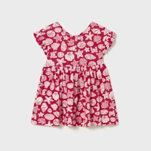 vestido punto granito estampado rojo bebe niña Mayoral