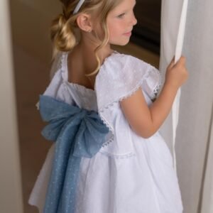vestido plumeti blanco ceremonia niña miranda