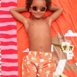 bañador estampado naranja Minecraft mini niño Mayoral