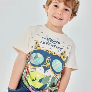 camiseta m/c crudo gafas interactiva mini niño Boboli