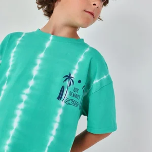 camiseta manga corta verde chico Boboli