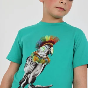 camiseta manga corta loro verde chico Boboli