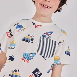 camiseta m/c estampado summer mini niño Boboli