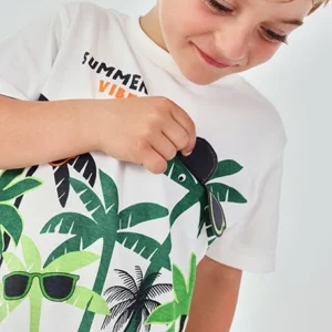 camiseta m/c palmeras interactiva mini niño Boboli