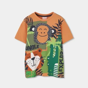 camiseta m/c estampada animales mini niño Boboli