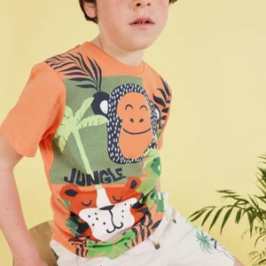 camiseta m/c estampada animales mini niño Boboli