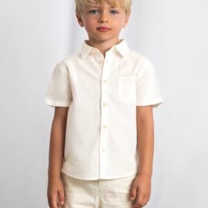 conjunto camisa bermuda rayas lino mini niño Mayoral