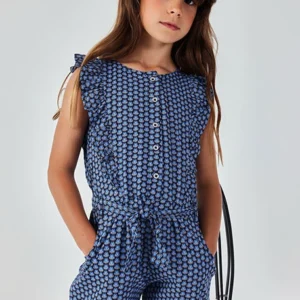 mono corto azul estampado chica Boboli
