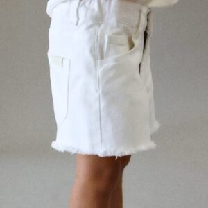 pantalón corto básico blanco mini niña Mayoral