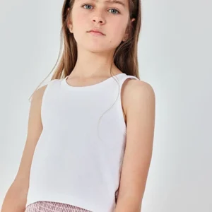 top canalé tirantes blanco chica Boboli