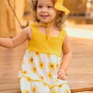 vestido combinado tricot amarillo bebe niña Mayoral