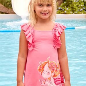 vestido tirantes sirenita rosa mini niña Mayoral