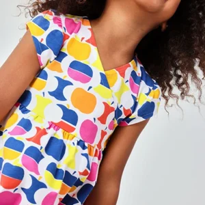 vestido estampado manzanas mini niña boboli