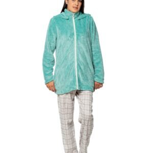 chaqueta pelo verde capucha desmontable Señoretta