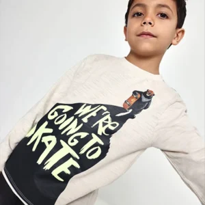 camiseta  manga larga oso skate mini niño Boboli