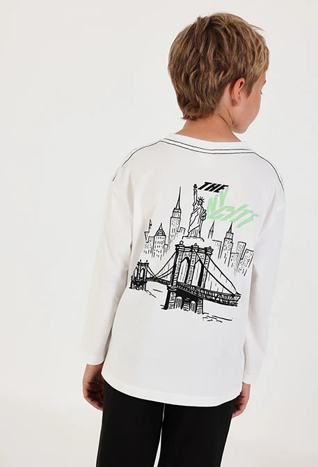 camiseta manga larga estampado espalda NYC chico Boboli - Imagen 3