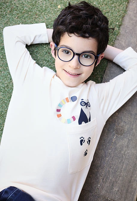 camiseta manga larga crudo con bolsillo mini niño Boboli