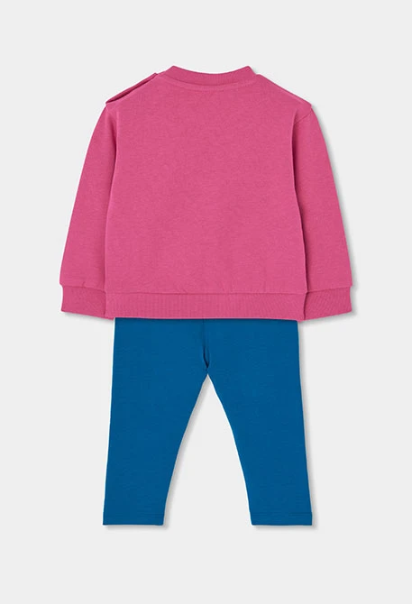conjunto punto fucsia bordado mini niña Boboli - Imagen 4