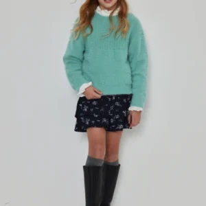 falda azul marino estampada chica Boboli