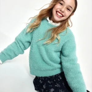 jersey verde pelito chica Boboli