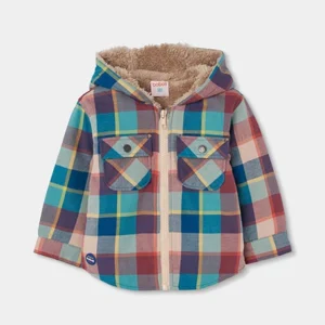 sobrecamisa cuadros forrada mini niño Boboli