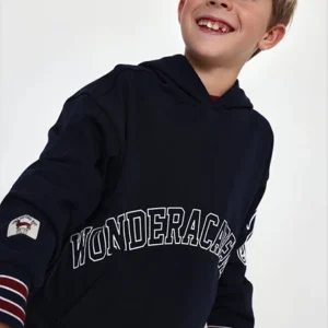 sudadera azul marino con capucha chico Boboli