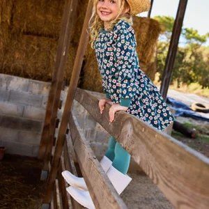 vestido estampado verde mini niña Boboli
